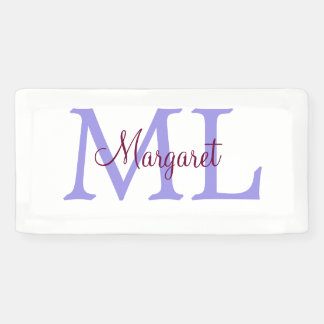 Banderoles simple ajout de nom monogramme rose rouge jeton