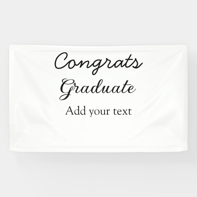 Banderoles Simple congratulation graduation add your (Horizontal)