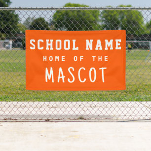 Banderoles Simple Ecole Orange Moderne Maison de la Mascotte