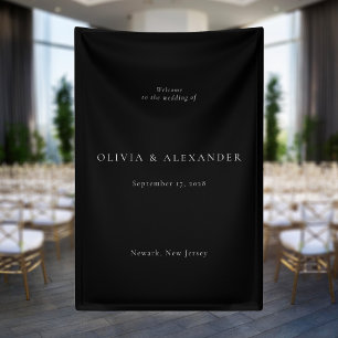 Banderoles Simple Mariage Minimaliste Bienvenue