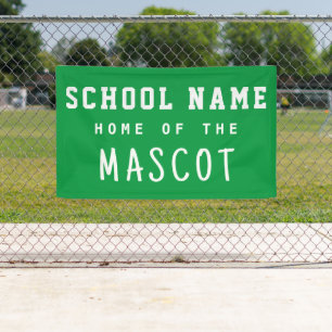 Banderoles Simple moderne Green School Nom Accueil de la Masc