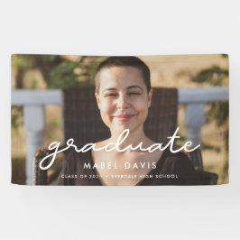 Banderoles Simple Photo fête de graduation Graduate