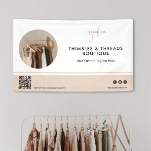 Banderoles Simple Pink Business Logo Événement Marketing QR P