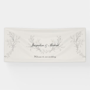 Banderoles Simply Elegant Script Cream Bienvenue dans notre M
