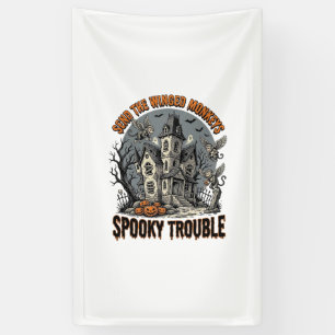 Banderoles Singes ailés effrayants T-shirt Halloween ensorcel