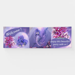 Banderoles Sirène de mer violette
