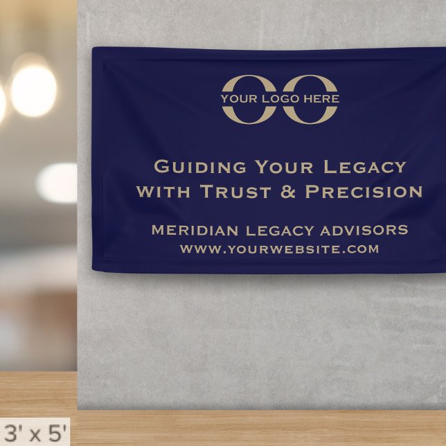 Banderoles Site du logo d'entreprise Slogan (Créateur téléchargé)