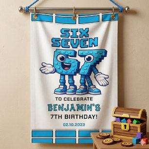 Banderoles Six Seven Meme 7e Anniversaire   Drôle Tendance