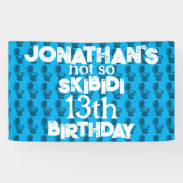 Banderoles Skibidi Toilet fête d'anniversaire