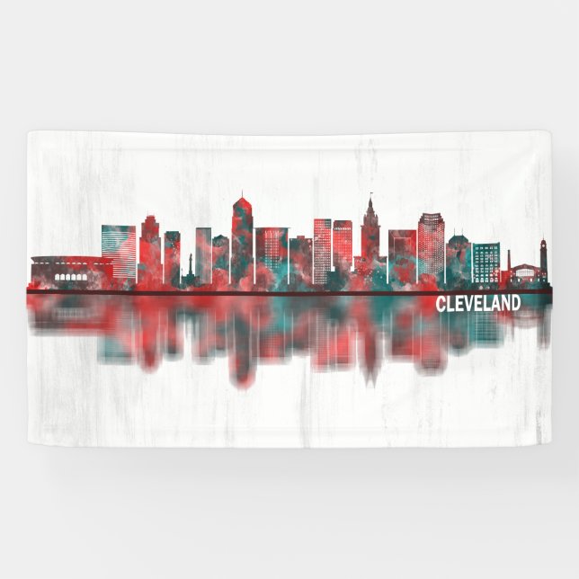 Banderoles Skyline Cleveland Ohio (Horizontal)