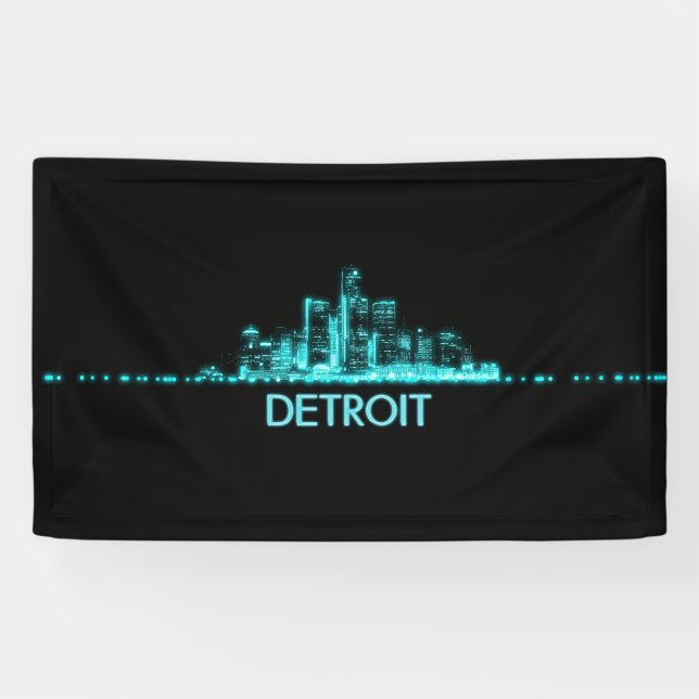 Banderoles Skyline de Détroit (Horizontal)