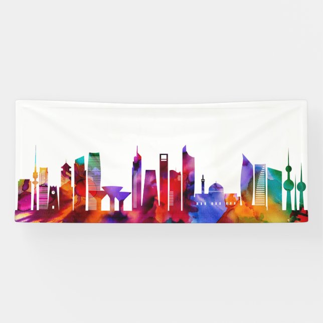 Banderoles Skyline de Koweït City (Horizontal)