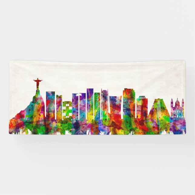 Banderoles Skyline Rio de Janeiro Brésil (Horizontal)