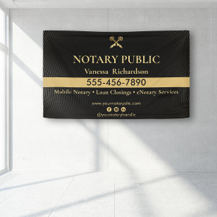 Banderoles Sleek Black & Gold Notaire Business Marketing évén