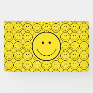 Banderoles Smile Grin Face Jaune Joyeux