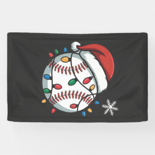 Banderoles Snowman Baseball Noël Père Noël Baseball Sport
