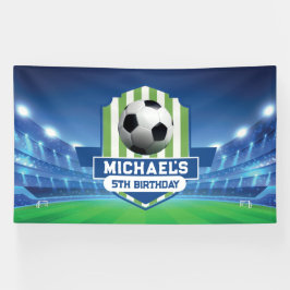 Banderoles Soccer Birthday banner backdrop 