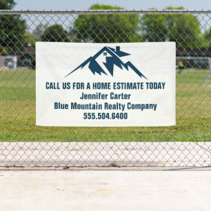 Banderoles Société immobilière Mountain Marketing personnalis