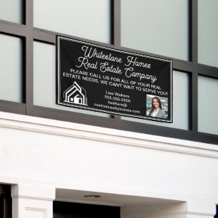 Banderoles Société Immobilière Personnalisée Realtor Marketin