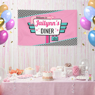 Banderoles Sock Hop de fête d'anniversaire des années 50