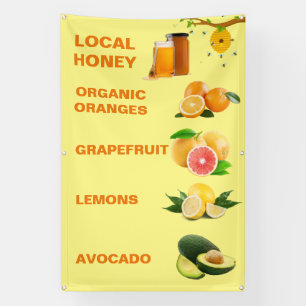 Banderoles Socle Fruit Local Conçu Sur Mesure