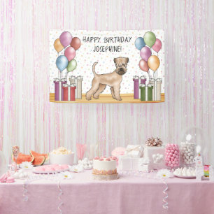 Banderoles Soft-Coated Wheaten Terrier Pastel Joyeux Annivers