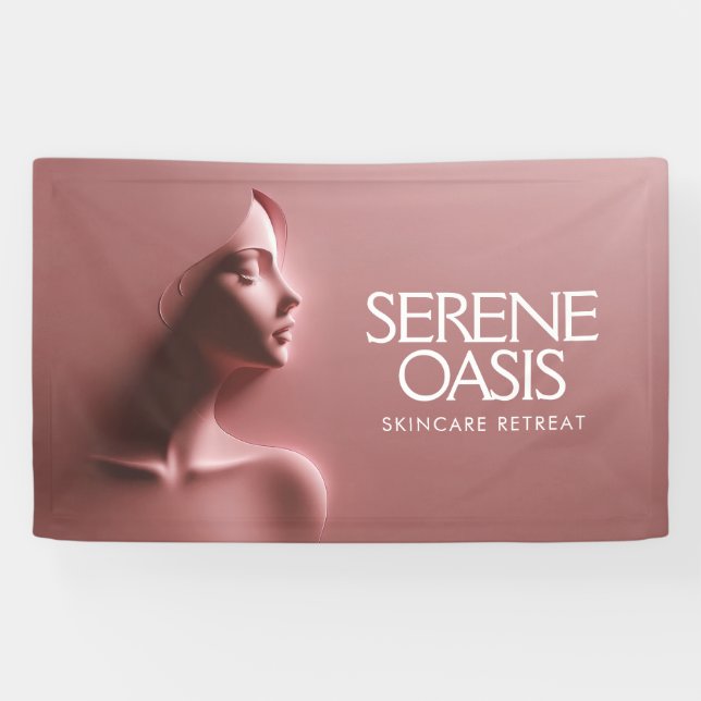 Banderoles Soins de beauté sereins, Massage, Rose Spa (Horizontal)