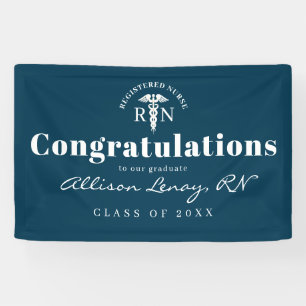 Banderoles Soins infirmiers personnalisés Graduation Blue Sc