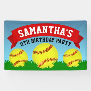 Banderoles Soirée d'anniversaire de softball
