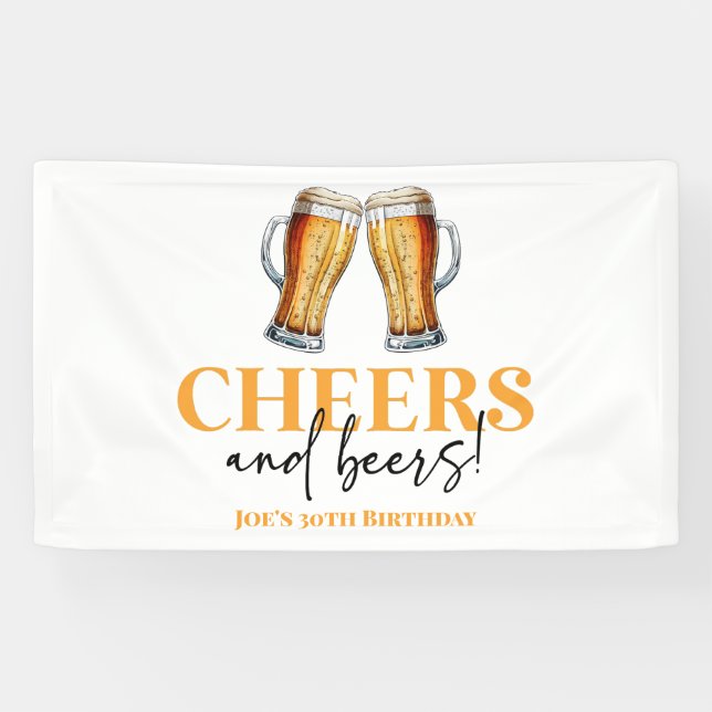 Banderoles Soirée d'anniversaire pour la bière et la bière (Horizontal)