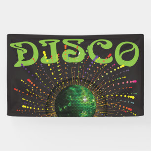 Banderoles Soirée Dansante Boule Disco Rétro Événement 70s