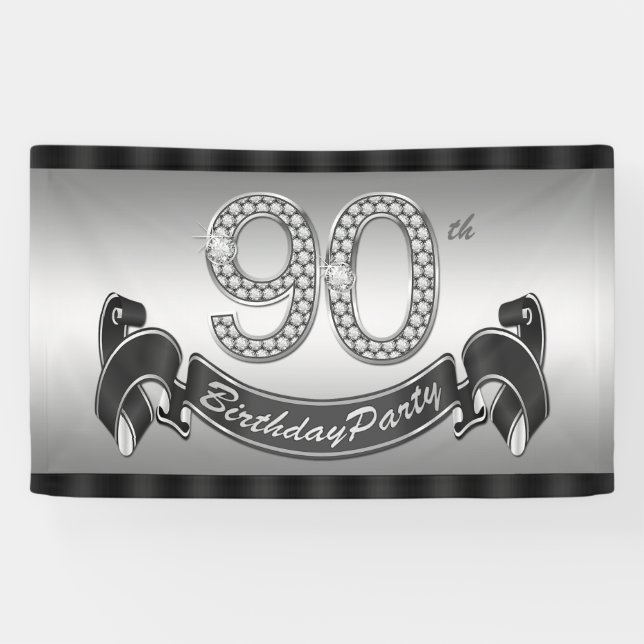 Banderoles Soirée de 90e anniversaire (Horizontal)