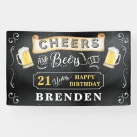 Soirées et bières à 21 ans Anniversaire Banne