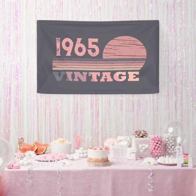 Banderoles Soixante vintage 60e anniversaire personnalisée (Fête)