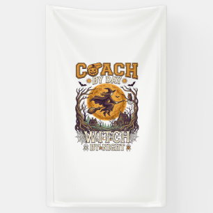 Banderoles Sorcière de jour de Coach Nuit de Haloween Lune Vo