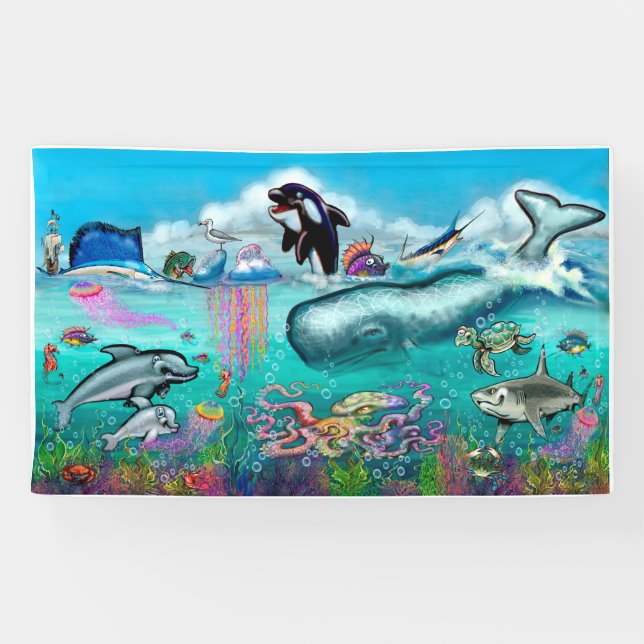 Banderoles Sous la mer (Horizontal)