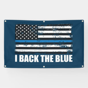 Banderoles Soutenez le Thin Blue Line Drapeau USA MAGA WWG1WA
