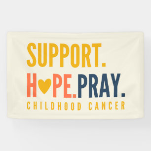 Banderoles soutien du cancer de l'enfance espoir prier Banniè