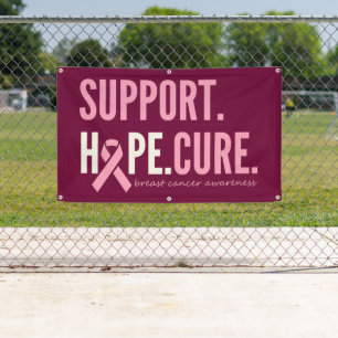 Banderoles soutien du cancer du sein espoir guérison Banner O
