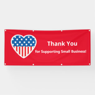 Banderoles Soutien du Merci aux petites entreprises patriotiq
