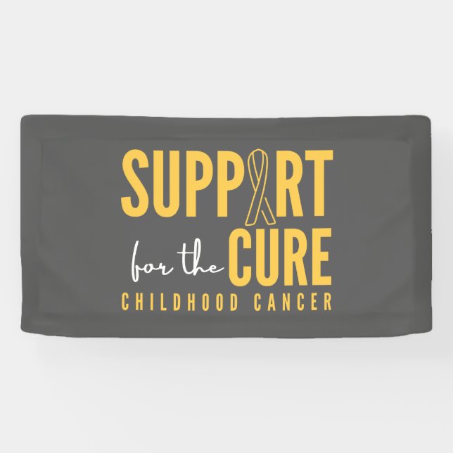 Banderoles soutien pour le cancer de l'enfant pour le traitem (Horizontal)