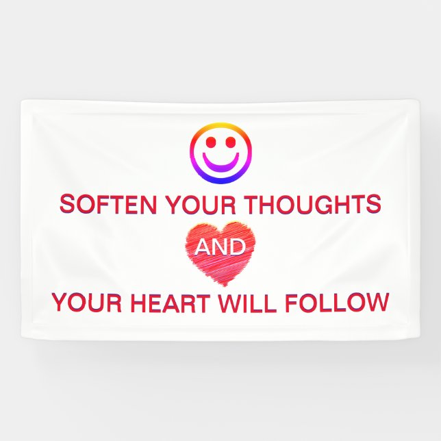Banderoles Souvent Vos Pensées Et Votre Coeur Suivront (Horizontal)