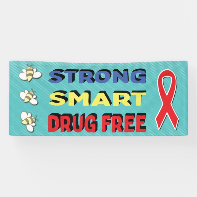 Banderoles Soyez fort Smart Drug Free Red Ribbon Week (Horizontal)