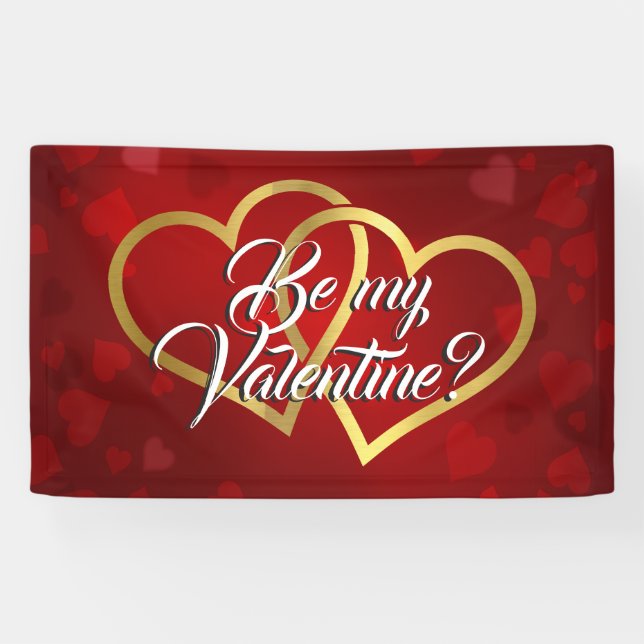 BANDEROLES SOYEZ MON COEUR LIÉ À L'OR VALENTINE BANNER (Horizontal)