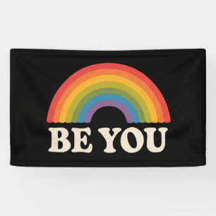 Banderoles Soyez Vous Fierté Gay Lesbienne LGBTQ Allié Arc-en