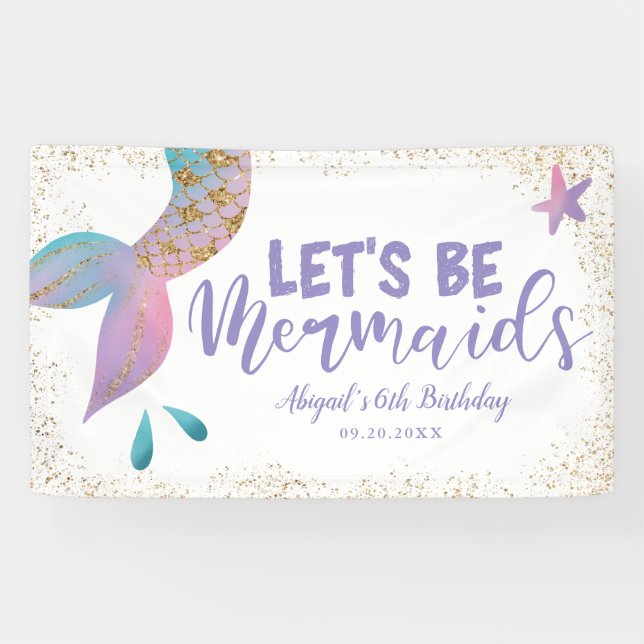 Banderoles Soyons des sirènes fête d'anniversaire (Horizontal)