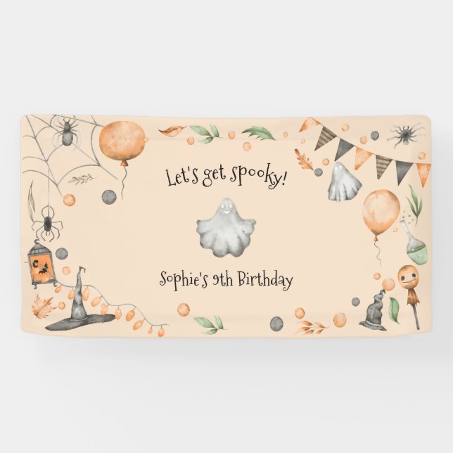 Banderoles Soyons éffrayants ! Parti anniversaire de enfant S (Horizontal)