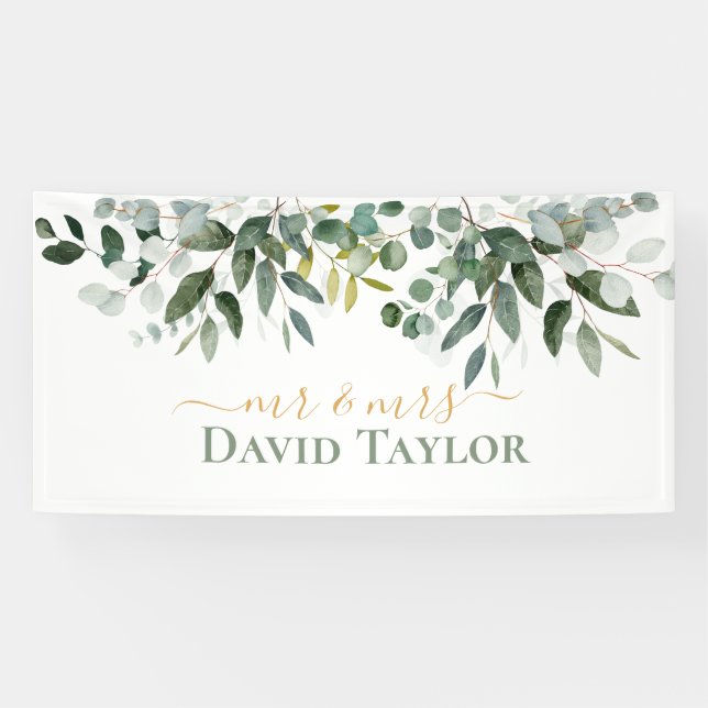 BANDEROLES SPRING BEAUTY BOTANICAL VERT MARIAGE (Horizontal)