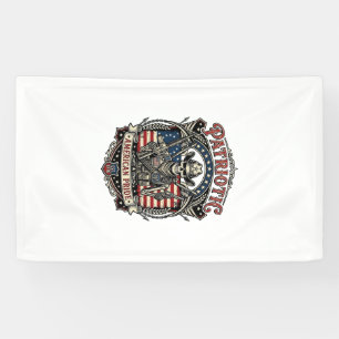 Banderoles Squelette Cowboy Patriotique Squelette Dark Patrio