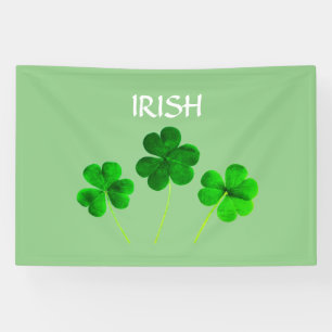 Banderoles St Patrick's Day Irlandais Green Shamrock Feuilles